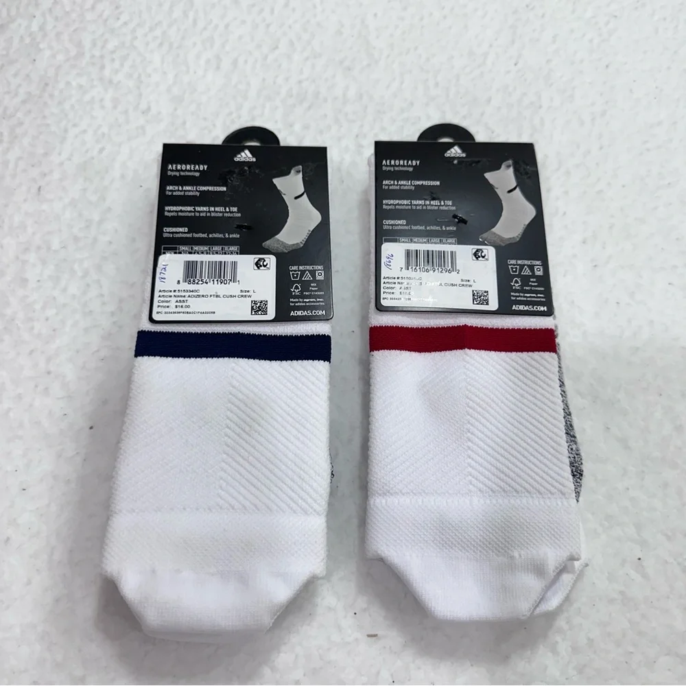 Men’s white Adizero Adidas Socks
